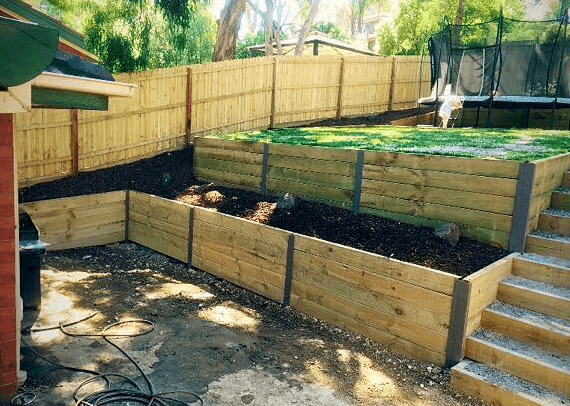 timber retaining wall