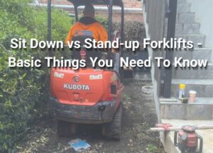 Sit down vs stand up forklifts - Hammer Excavation